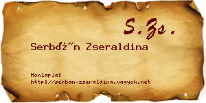 Serbán Zseraldina névjegykártya